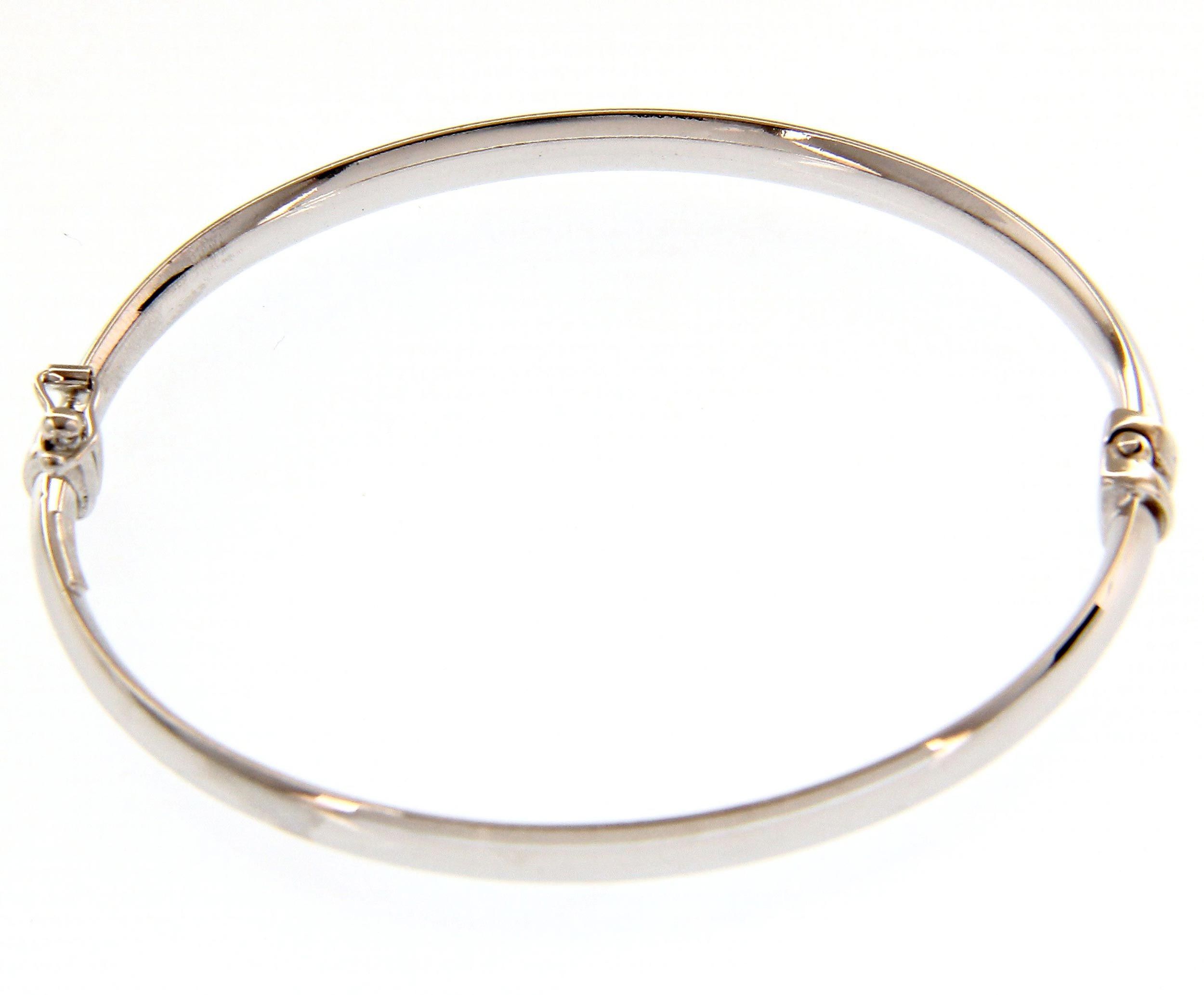 White gold bracelet with clasp k14  Ø 60mm  (code S230486)